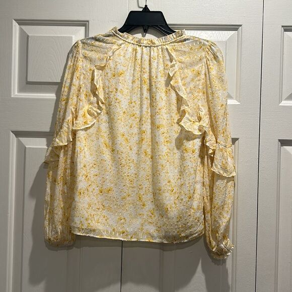 NWT Intermix Yellow Silk Top/Blouse, Size 0 - Picture 11 of 14